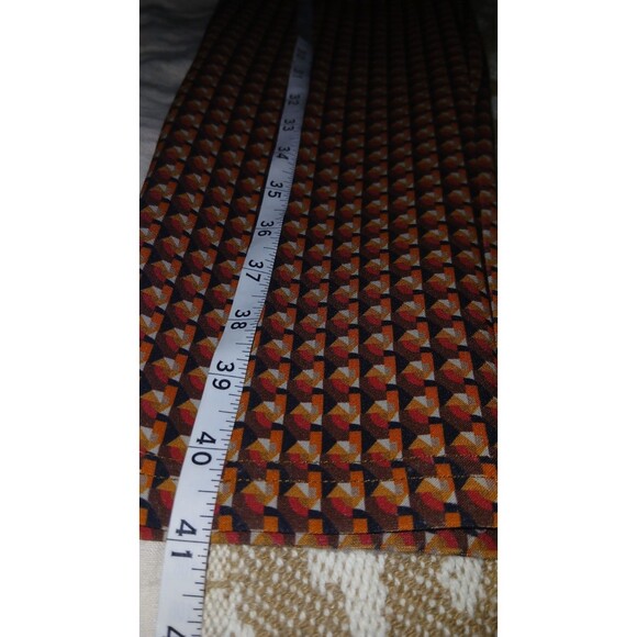 Peace Of Cloth Boho Pants Sz M 8-10 Pull-On Made In NYC USA Red Print - Picture 5 of 7